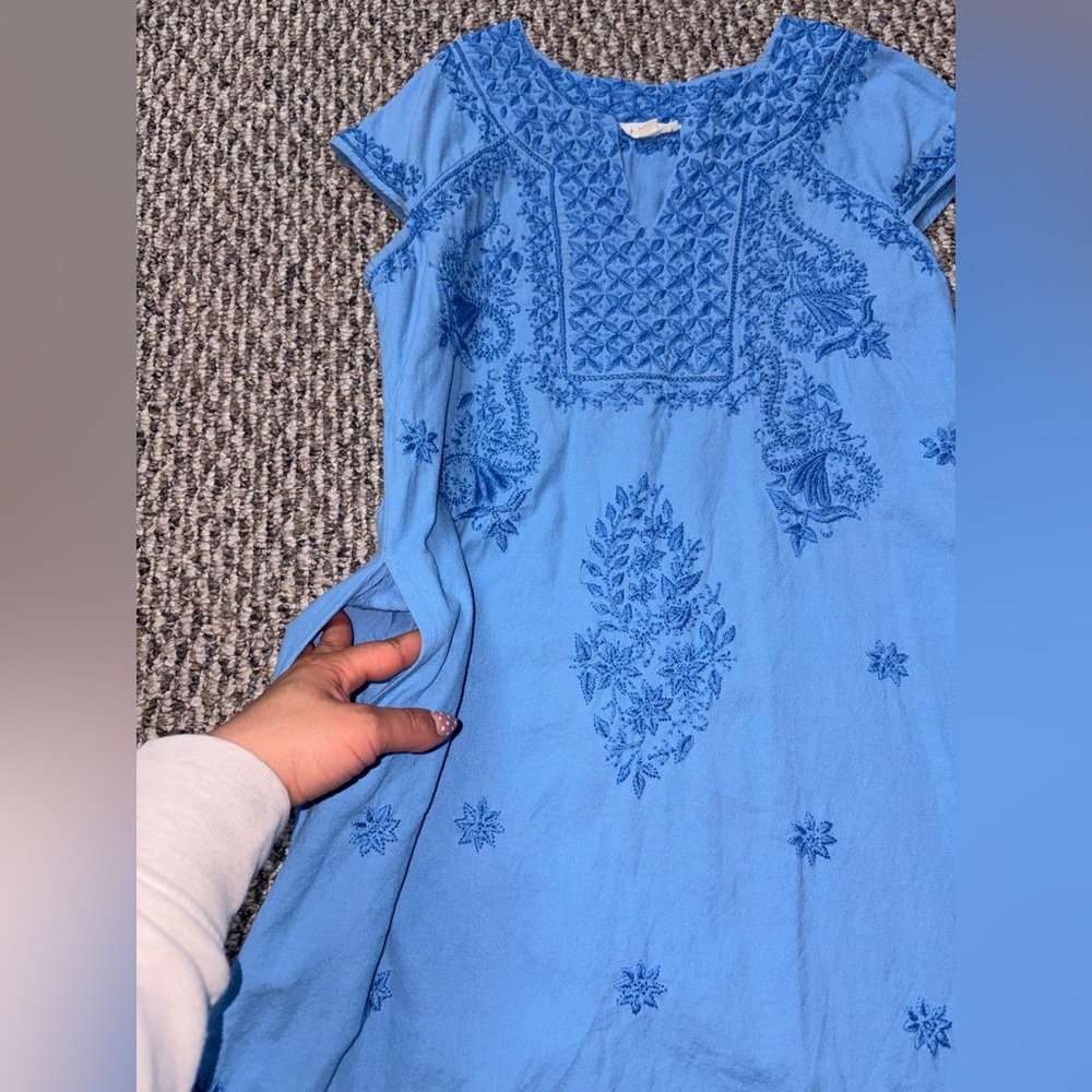 Roller Rabbit Blue Embroidered Dress - Picture 5 of 7